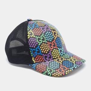 Gucci Multicolor Psychedelic GG Canvas & Mesh Baseball Cap S