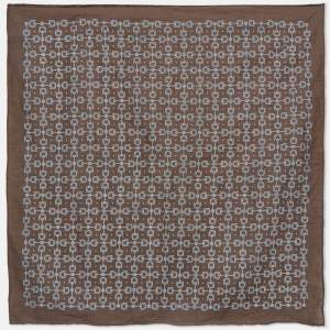 Gucci Brown Printed Cotton Handkerchief 