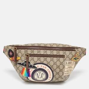 Gucci Beige GG Supreme Canvas Courrier Belt Waist Bag