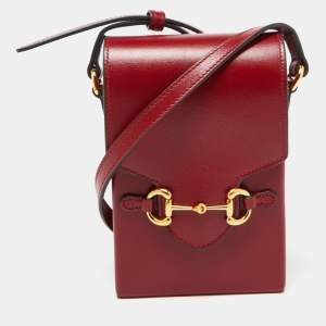 Gucci Red Calfskin Mini Horsebit 1955 Crossbody Bag