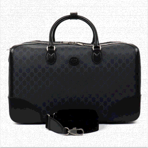 Gucci Black Interlocking GG Supreme Duffel Bag