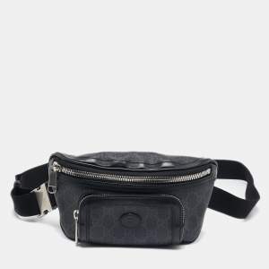 Gucci Black GG Supreme Canvas Small Interlocking G Belt Bag