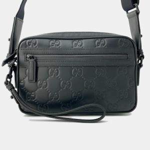Gucci Gg Rubber Effect Small Cross Body Bag Black Gg Rubber