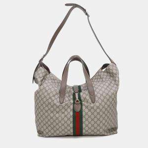 Gucci Beige/Brown GG Supreme Canvas Jackie 1961 Travel Bag