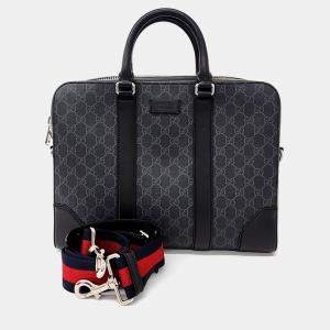 Gucci Black PVC Briefcase