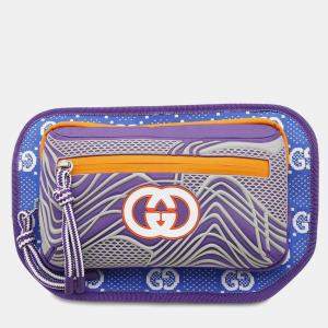 Gucci Gg nylon Belt Bag Blue/Purple Nylon Rubber