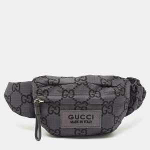 Gucci Grey GG Nylon Ripstop Belt Bag
