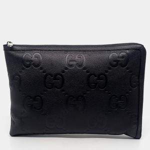 Gucci Black Leather Clutch