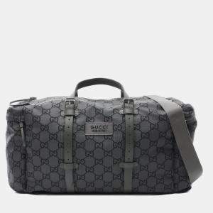 Gucci GG Boston Bag Polyester Grey