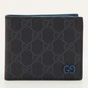 مملوكة مسبقًا Gucci Ash Grey GG Supreme Canvas Bifold Wallet