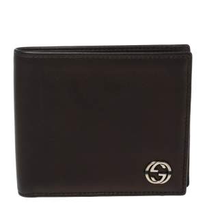 Gucci Black Leather GG Marmont Bifold Wallet