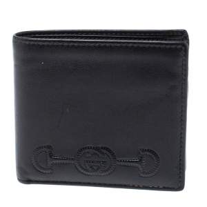 Gucci Black Leather Bifold Wallet