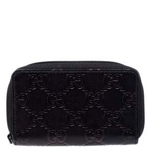 Gucci Black Guccissima Leather Coin Purse