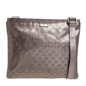 Gucci Metallic Purple GG Imprime Messenger 