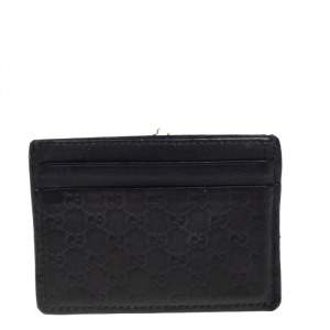 Gucci Black Microguccissima Leather Card Case