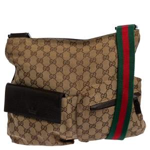 Gucci Beige GG Canvas Medium Messenger Bag