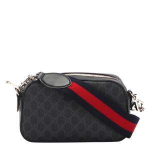 Gucci Grey/Black GG Supreme Canvas Crossbody Bag