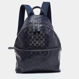 Gucci Blue Guccissima Leather Backpack