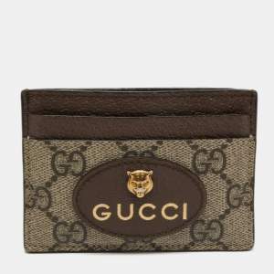 Gucci Tricolor GG Supreme Canvas and Leather Neo Vintage Card Holder