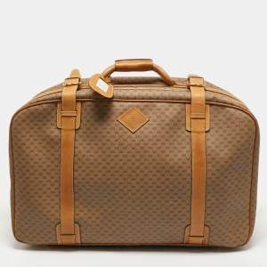 Gucci Beige/Tan GG Coated Canvas and Leather Suitcase
