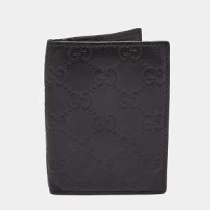 Gucci Black Guccissima Leather Bifold Wallet