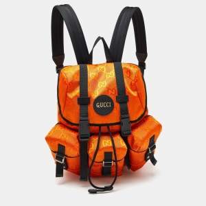 Gucci Orange GG Nylon Off The Grid Backpack