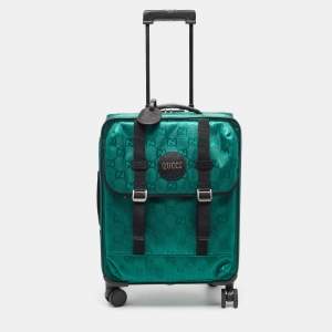 Gucci Green/Black GG Nylon and Leather Small Off The Grid Trolley