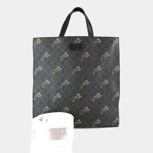 Gucci Grey GG Supreme Canvas Tote Bag