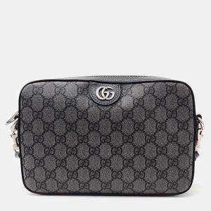 Gucci Gray/Black GG Supreme Canvas Ophidia Crossbody Bag