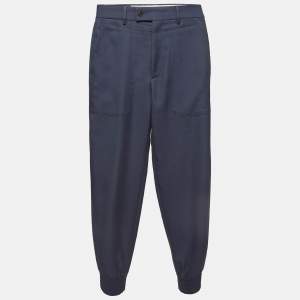 Gucci Blue Gabardine Trousers XL