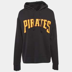 Gucci Black Pittsburgh Pirates Patch Cotton Oversized Hoodie XXL