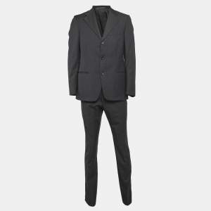 Gucci Black Wool Suit L