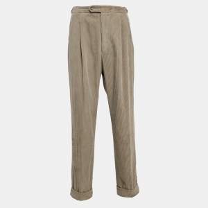 Gucci Beige Corduroy Straight Leg Pants XXL