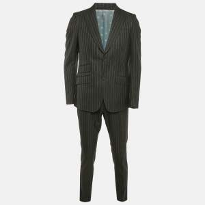 Gucci Charcoal Grey Pinstripe Wool Suit M