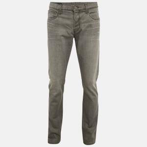 Gucci Grey Denim Straight Leg Jeans L Waist 34"