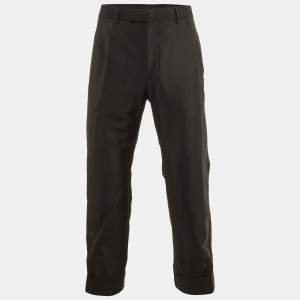 Gucci Black Mohair & Wool Tailored Pants S/Waist 34"