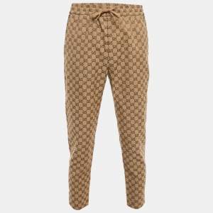 Gucci Brown GG Jacquard Canvas Track Pants M