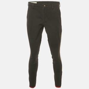 Gucci Black Web Trim Denim Skinny Jeans XL Waist 34"
