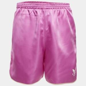 Gucci x Adidas Pink Satin Drawstring Shorts XL