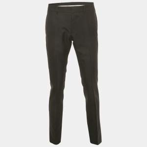 Gucci Black Wool Regular Trousers  L