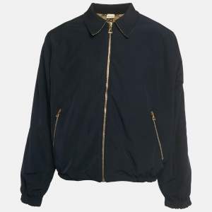 Pre Owned Gucci Brown GG Canvas and Polyester Reversible Jacket M