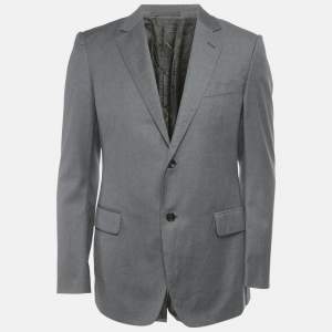 Pre Owned Gucci Grey Wool Regular Fit Blazer L