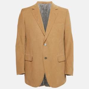 Pre Owned Gucci Beige Corduroy Regular Fit Blazer XL