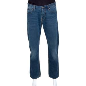 Gucci Blue Light Washed Denim Straight Leg Jeans S