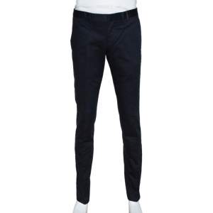 Gucci Navy Blue Cotton Tailored Regular Fit Trousers M