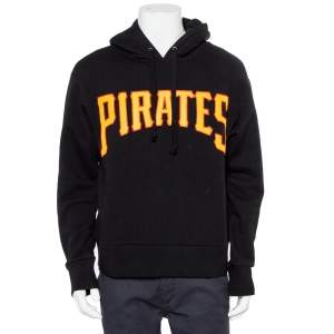Gucci Black Cotton Logo Pirates Patch Oversized Hoodie S