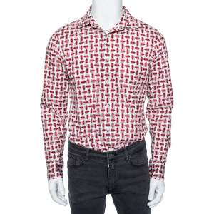 Gucci Multicolored Abstract Print Cotton Button Front Shirt M