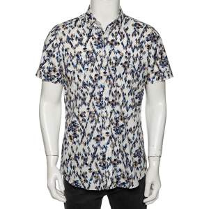 Gucci Multicolored Print Cotton Short Sleeve Slim Fit Shirt M