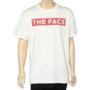 Gucci Cream The Face Printed Cotton Oversized T-Shirt S