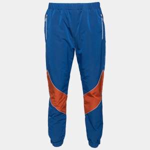 Gucci Blue & Orange Paneled Synthetic Track Pants M